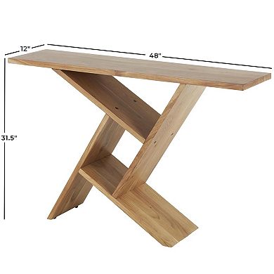 Stella & Eve Rectangular Patterned Legs Console Table