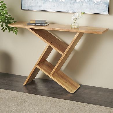 Stella & Eve Rectangular Patterned Legs Console Table