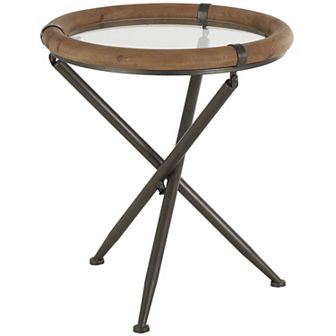 Stella & Eve Round Glass Top Side Table