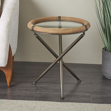 Stella & Eve Round Glass Top Side Table