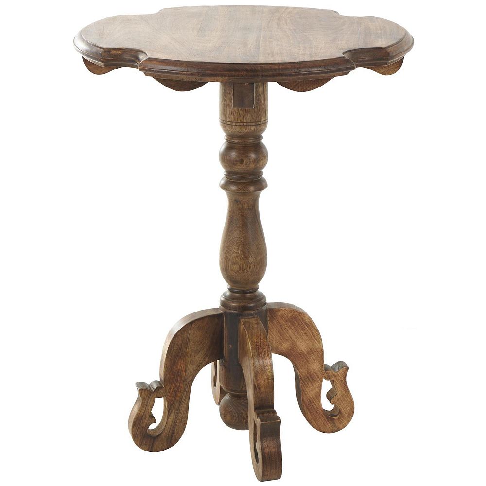 Stella & Eve Mango Wood Turned Accent Table with Scrolled Legs and ...