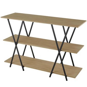 Stella & Eve Metal 3-Shelf Storage Shelving Unit with X Frame