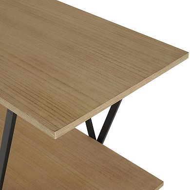 Stella & Eve Metal 3-Shelf Storage Shelving Unit with X Frame