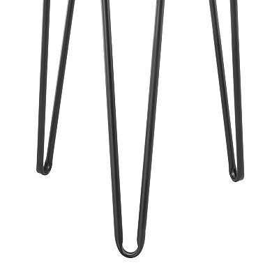 Stella & Eve Metal Accent Table with Rattan Edges Tabletops