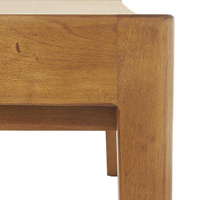 Stella & Eve Wood Handmade Traditional Bench with Rope Wrapped Seat