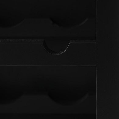 Stella & Eve Wooden 12-Bottle Wine Rack with Drawer and Rattan Front