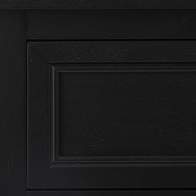 Stella & Eve Wood Cabinet with Rattan Front, 1 Door and 1 Drawer Storage Unit