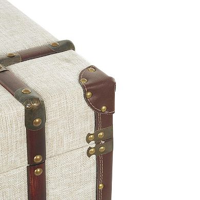 Stella & Eve Vintage Style 2-Drawer Storage Accent Table with Studs