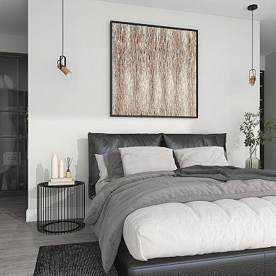 Stella & Eve Metal Open Wire Frame Accent Table with Glass Top