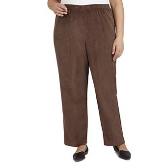 Plus Size Alfred Dunner Classic Corduroy Elastic Waist Pants