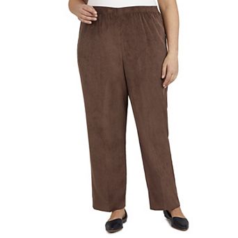 Plus Size Alfred Dunner Classic Corduroy Elastic Waist Pants