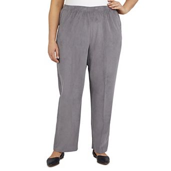 Plus Size Alfred Dunner Classic Corduroy Elastic Waist Pants
