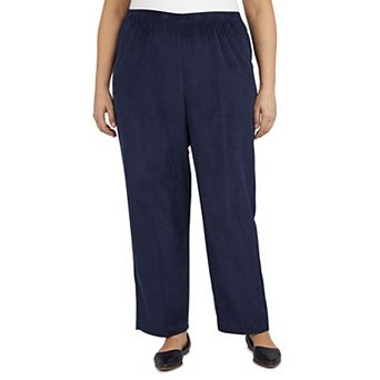 Plus Size Alfred Dunner Classic Corduroy Elastic Waist Pants