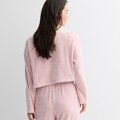 Women's Sonoma Goods For Life® Chenille Long Sleeve Sleep Top
