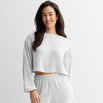 Women's Sonoma Goods For Life® Chinille Long Sleeve Sleep Top