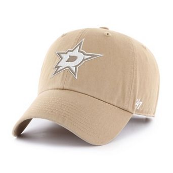 Men's '47 Khaki Dallas Stars Logo Clean Up Adjustable Hat