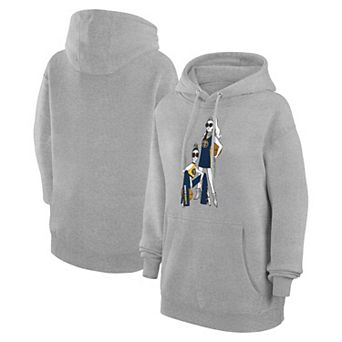 Women's G-III 4Her by Carl Banks Heather Gray Denver Nuggets Basketball Girls Fleece Pullover Hoodie