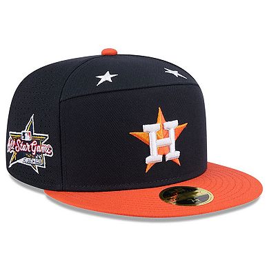 Men's New Era Navy/Orange Houston Astros 2025 MLB All-Star Game Side Patch 59FIFTY Fitted Hat