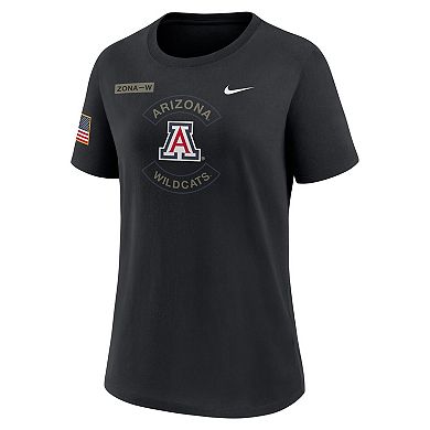 Women's Nike Black Arizona Wildcats 2025 Military Appreciation Dri-FIT T-Shirt