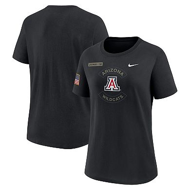 Women's Nike Black Arizona Wildcats 2025 Military Appreciation Dri-FIT T-Shirt