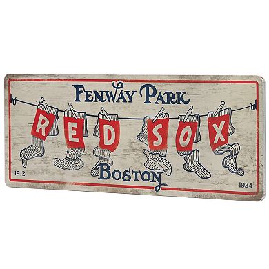 Boston Red Sox 10'' x 28'' Team Traditions Wood Sign
