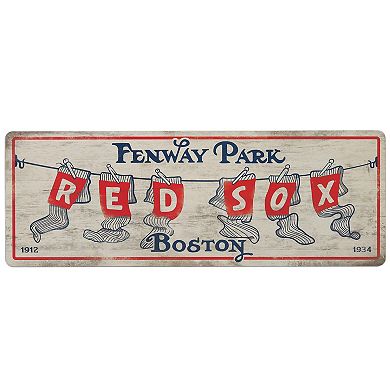 Boston Red Sox 10'' x 28'' Team Traditions Wood Sign