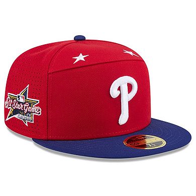 Men's New Era Red/Royal Philadelphia Phillies 2025 MLB All-Star Game Side Patch 59FIFTY Fitted Hat