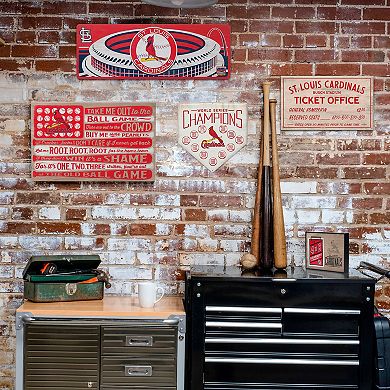 St. Louis Cardinals 10'' x 28'' Team Traditions Wood Sign