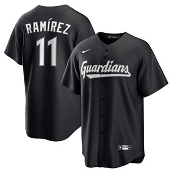 Men's Nike José Ramírez Black Cleveland Guardians Lights Out Replica Player Jersey