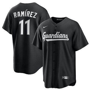 Men's Nike José Ramírez Black Cleveland Guardians Replica Player Jersey