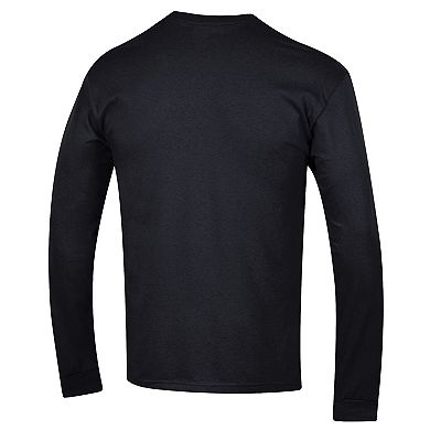 Men's Champion Black Nebraska Huskers Arch Over Logo 2-Hit Long Sleeve T-Shirt