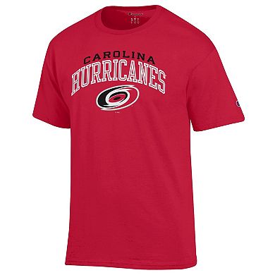 Men's Champion Red Carolina Hurricanes Primary Logo T-Shirt