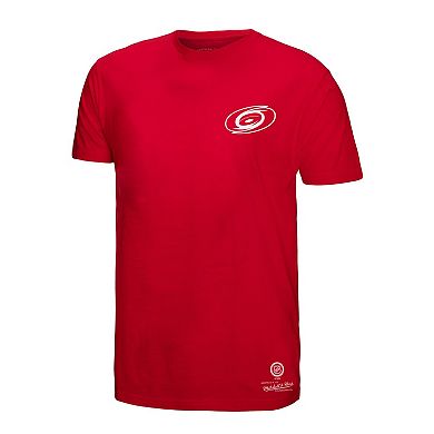 Men's Mitchell & Ness Red Carolina Hurricanes Penalty Box 2.0 T-Shirt
