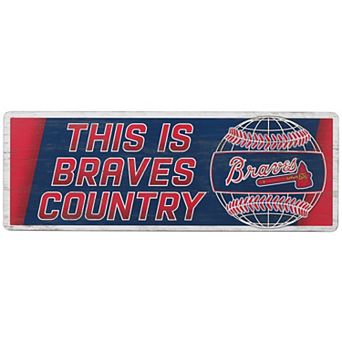 Atlanta Braves 10" x 28" Traditions Wood Sign