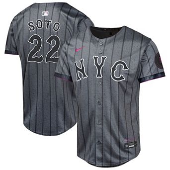 Youth Nike Juan Soto Gray New York Mets City Connect Limited Jersey