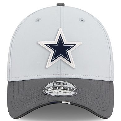 Men's New Era Gray/Graphite Dallas Cowboys 2025 NFL Training Camp 39THIRTY Flex Hat