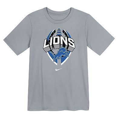 Preschool Nike Gray Detroit Lions Icon Legend Performance T-Shirt