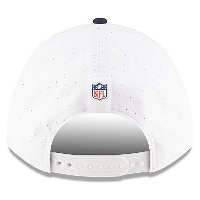 Men's New Era White/Navy Dallas Cowboys 2025 NFL Training Camp A-Frame 9FORTY Adjustable Hat