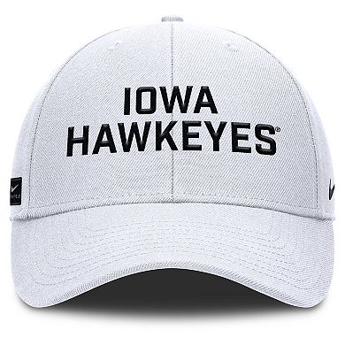 Men's Nike White Iowa Hawkeyes Rise Practice Adjustable Hat