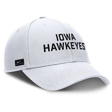 Men's Nike White Iowa Hawkeyes Rise Practice Adjustable Hat