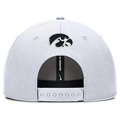 Men's Nike White Iowa Hawkeyes Rise Practice Adjustable Hat