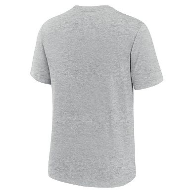 Men's Nike Heather Gray Detroit Lions Long Pass Tri-Blend T-Shirt