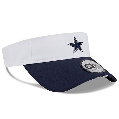 Men's New Era White/Navy Dallas Cowboys 2025 NFL Training Camp Adjustable Visor