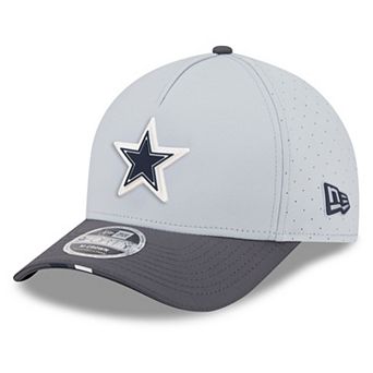 Men's New Era Gray/Graphite Dallas Cowboys 2025 NFL Training Camp A-Frame 9FORTY Adjustable Hat