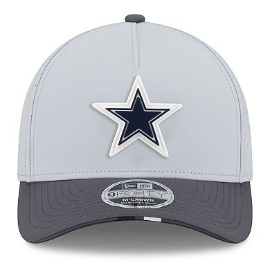 Men's New Era Gray/Graphite Dallas Cowboys 2025 NFL Training Camp A-Frame 9FORTY Adjustable Hat