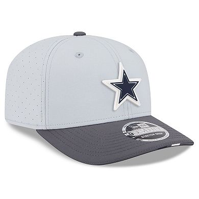 Men's New Era Gray/Graphite Dallas Cowboys 2025 NFL Training Camp 9SEVENTY Adjustable Hat