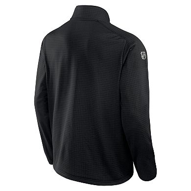 Men's Fanatics Black Anaheim Ducks Authentic Pro Rink Quarter-Zip Top