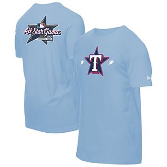 Men's New Era Light Blue Texas Rangers 2025 MLB All-Star Game Workout T-Shirt