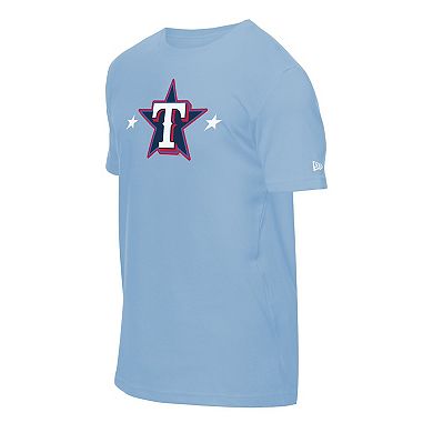 Men's New Era Light Blue Texas Rangers 2025 MLB All-Star Game Workout T-Shirt