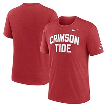 Men's Nike Heather Crimson Alabama Crimson Tide Campus Collegiate Block Tri-Blend T-Shirt